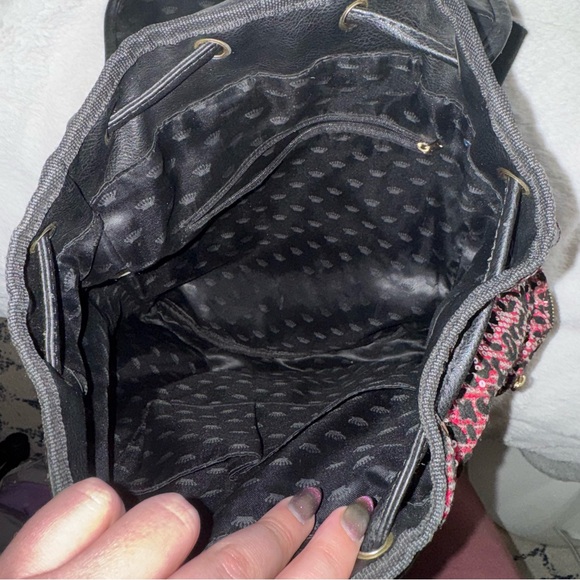 Juicy Couture Pink Leopard Sequin Backpack Y2K McBling Rare - Picture 8 of 12
